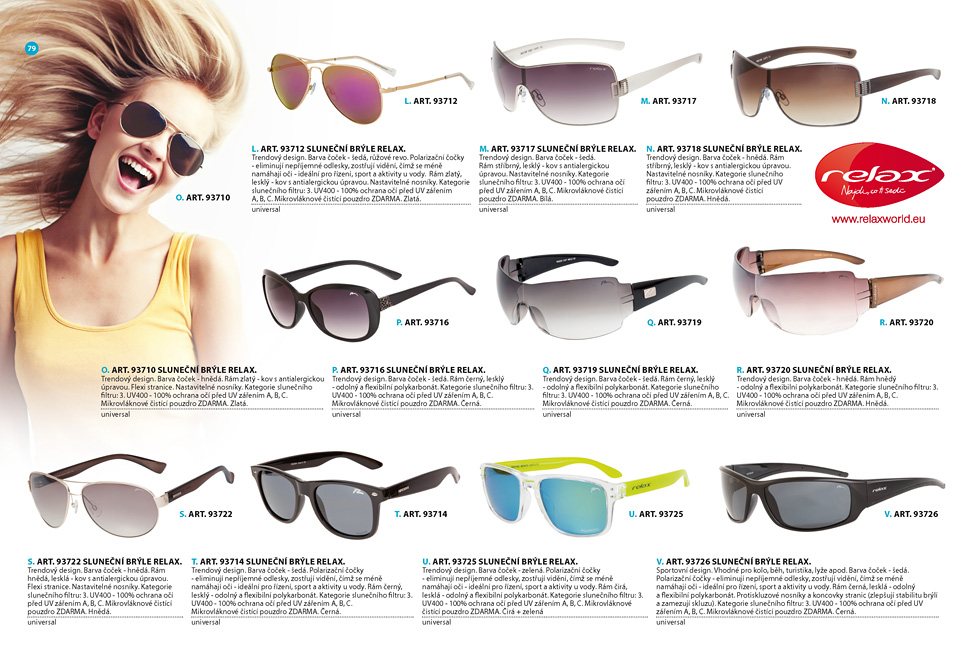 Slnečné okuliare Relax 2024 [strana 79] - katalog LITEX