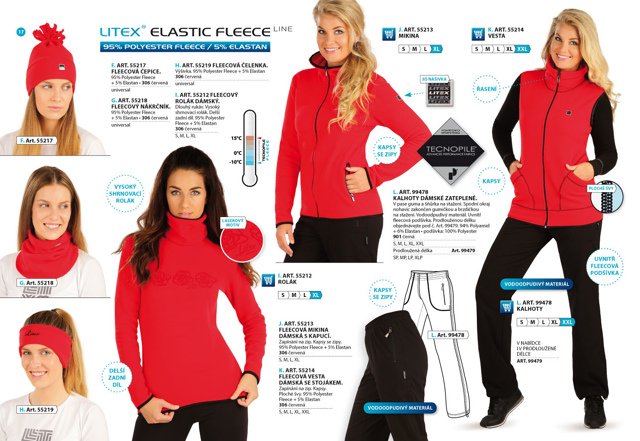 LITEX Fleece Winterproof 2025 [strana 17] - katalog LITEX