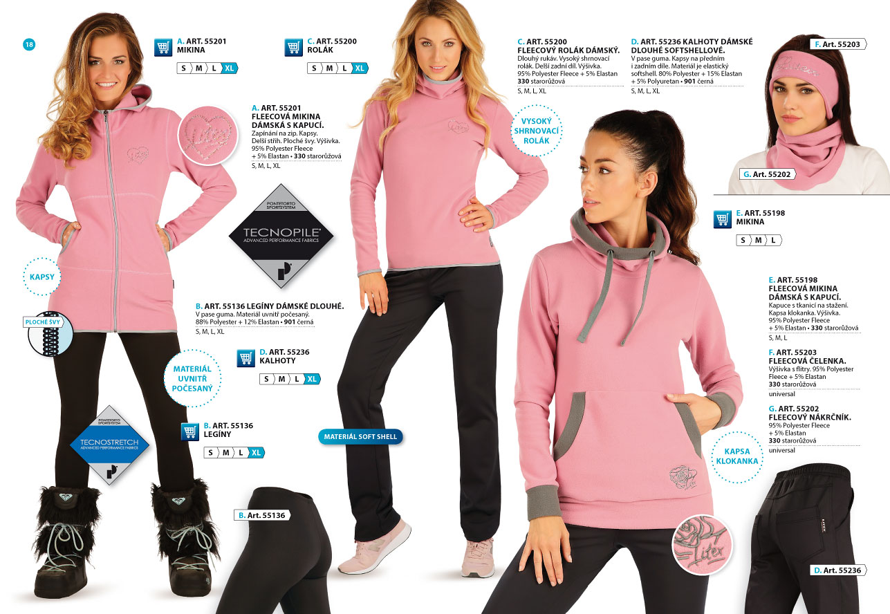 LITEX Fleece Winterproof 2025 [strana 18] - katalog LITEX