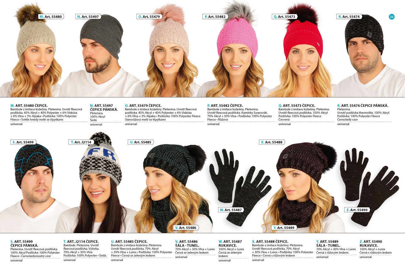 Čiapky 2025 [strana 23] - katalog LITEX