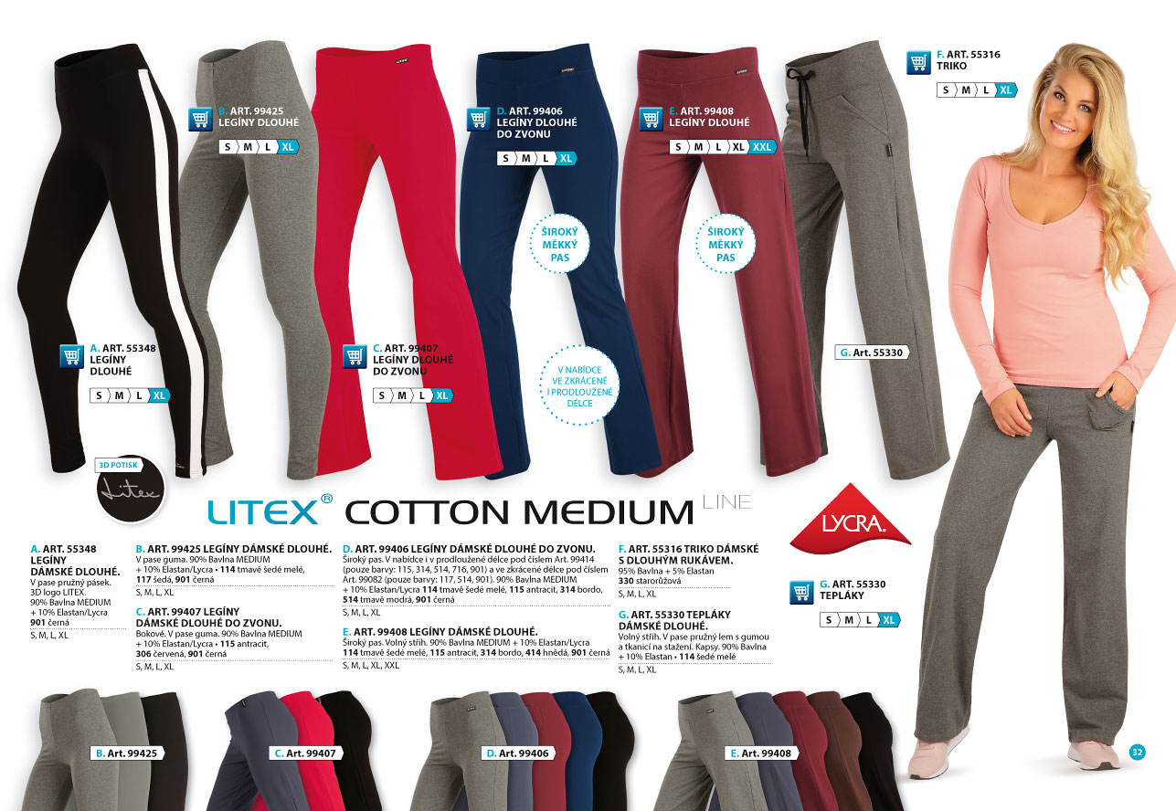 LITEX elastické nohavice 2025 [strana 32] - katalog LITEX