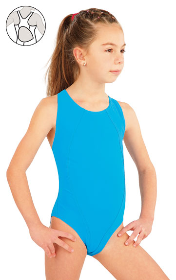 Dievčenské jednodielne športové plavky.